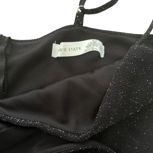Altar’d State Black Metallic Sleeveless Mini Dress Size XS Glam Sexy Holiday Y2K - Picture 5 of 10